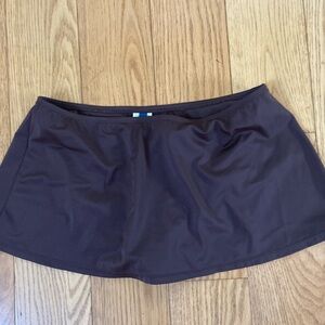 Jantzen Classis brown swim skirt sz 16